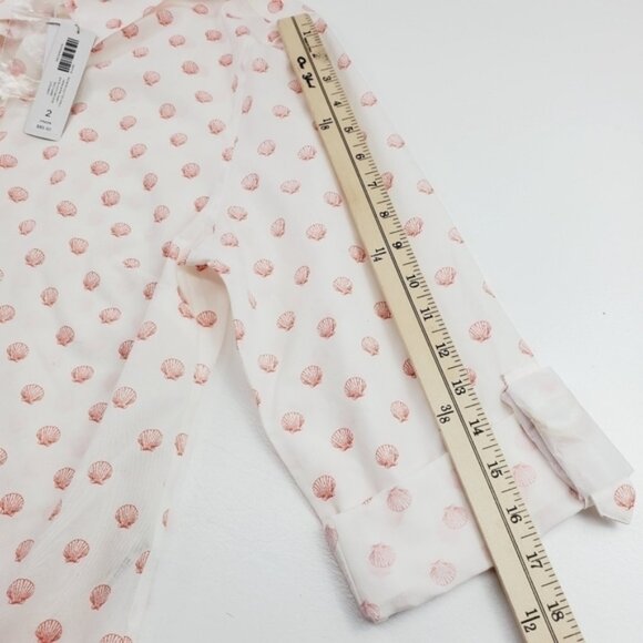 Chicos Women Blouse Button Down Pink Seashell Non Iron Roll Tab Top Size Large - Picture 7 of 13